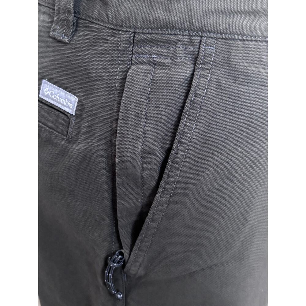Columbia Men's Cargo Shorts Size 32 Olive Gray Cotton 10 Inch Inseam Casual - Picture 3 of 9